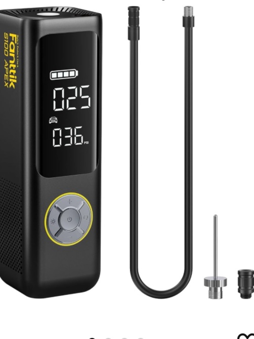 Fanttik S100 APEX Tire Inflator Portable Air Pump, 2X Faster Inflation
